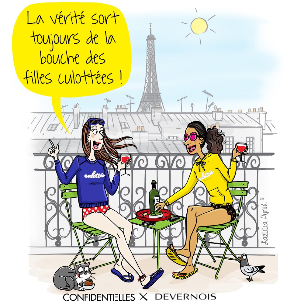 femmes balcon apéro paris Laetitia aynié illustrations