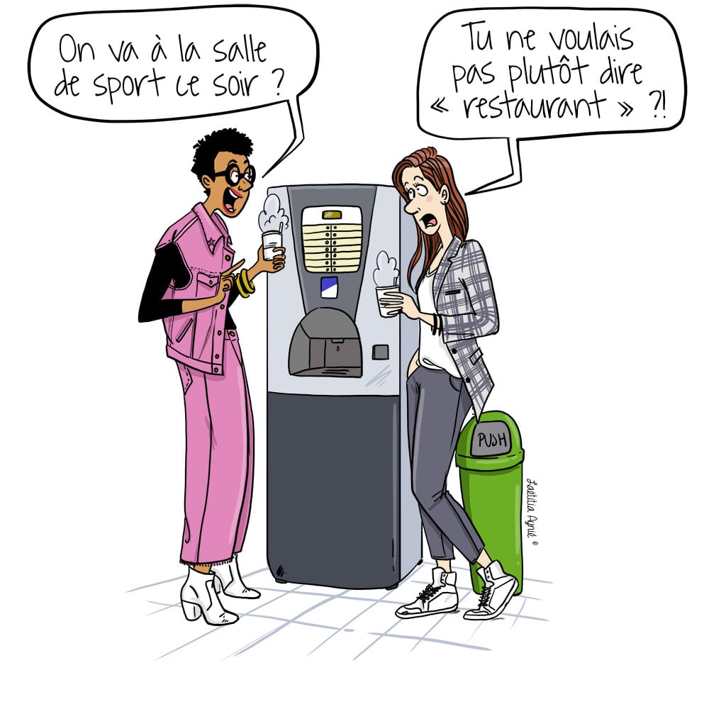 femmes machine à café  Laetitia aynié illustrations