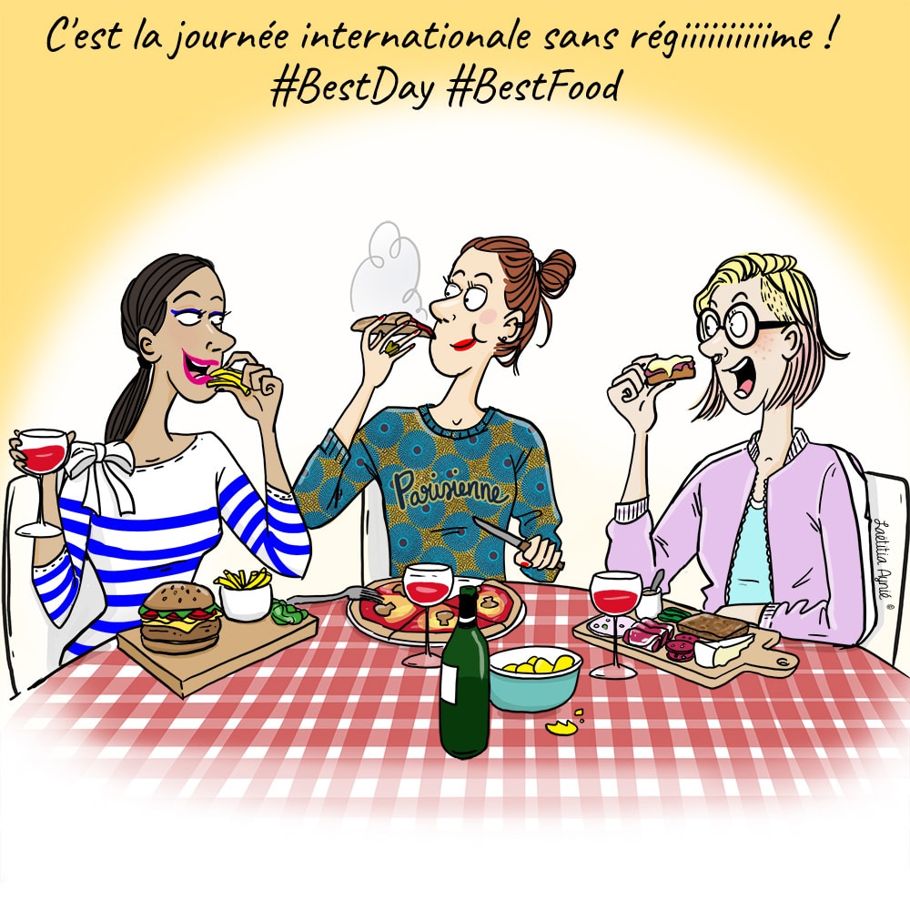 femmes apéritif  copines  charcuterie  apéro  Laetitita aynié illustrations