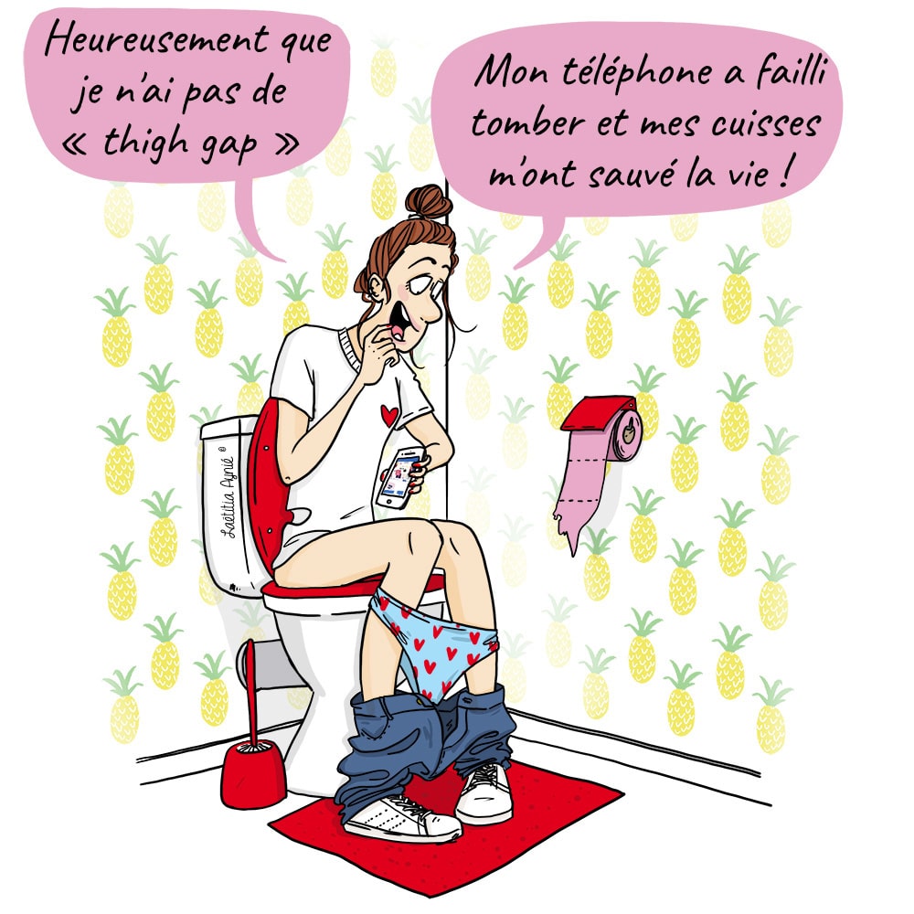 femme wc  Laetitia aynié illustrations