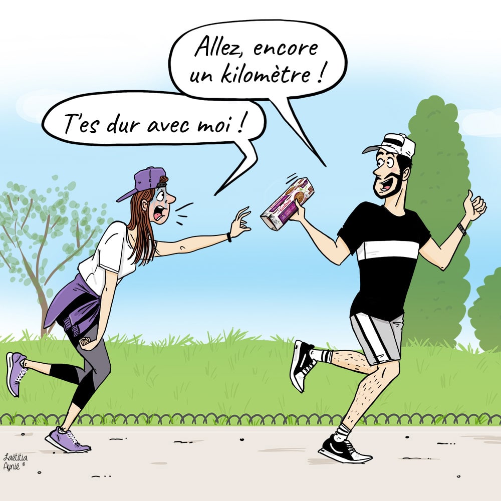 couple jogging parc sport gerlinéa Laetitia aynié illustrations