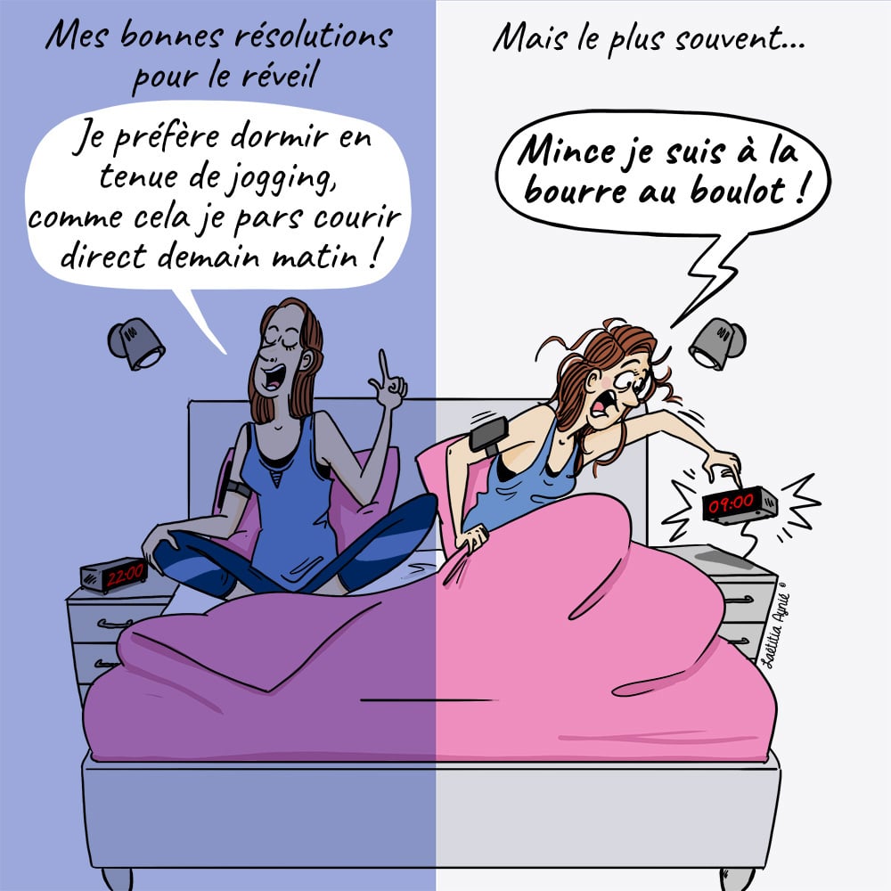 femme lit sport Laetitia aynié illustrations