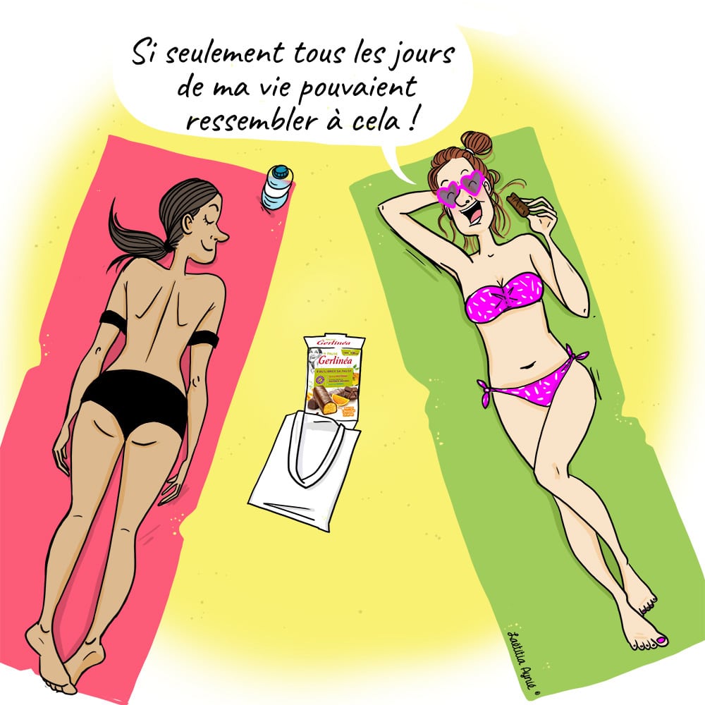 femmes plage garlinéa Laetitia aynié illustrations