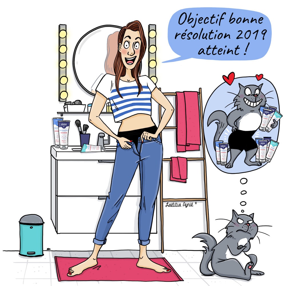 femme salle de bain chat