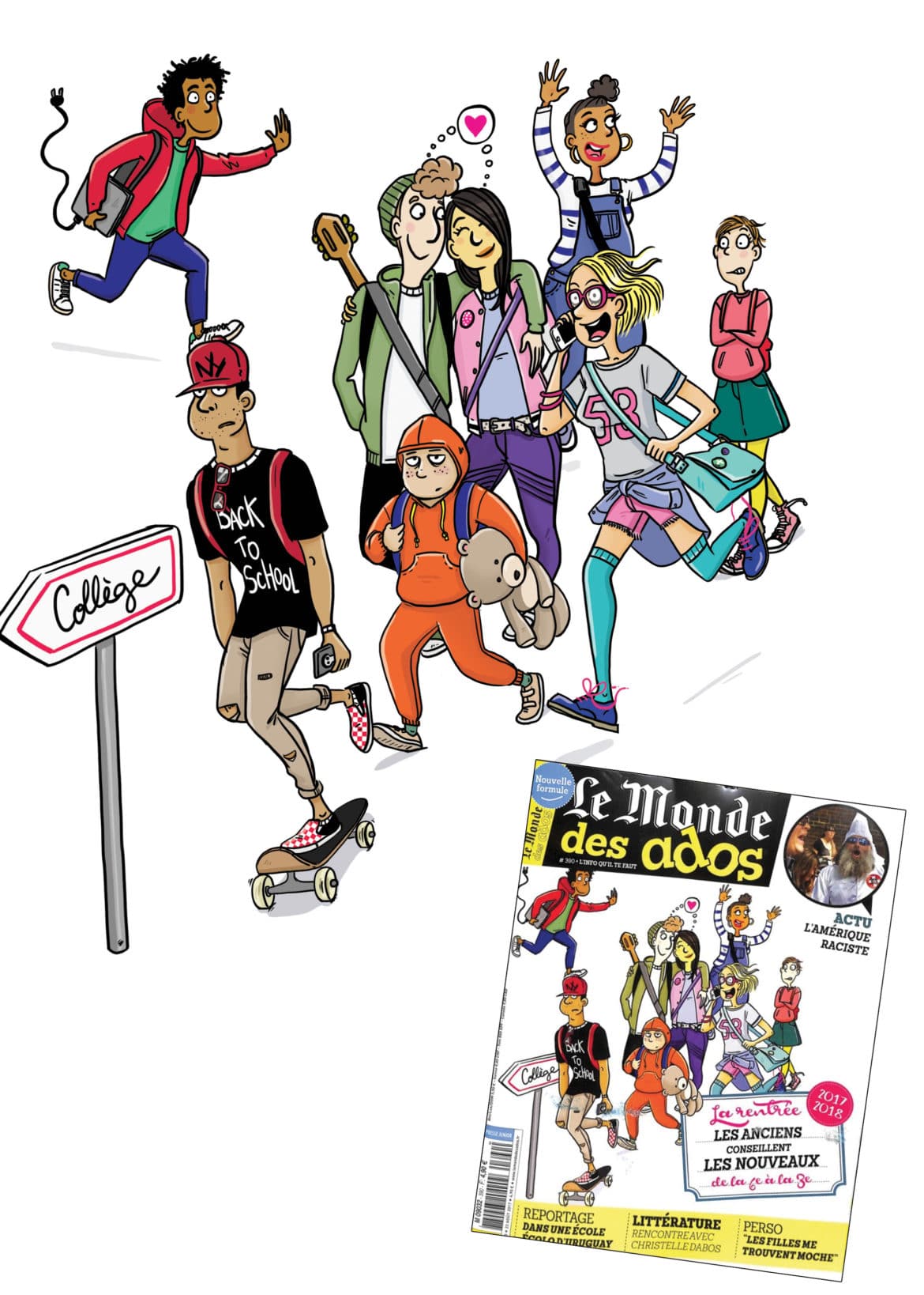 ados collège rentrée college Laetitia aynié illustrations