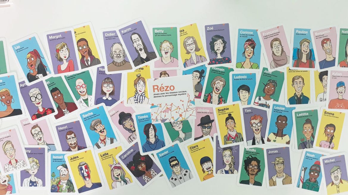 portraits  cartes de jeux ,orange ,okapi ,Laetitia aynié illustrations