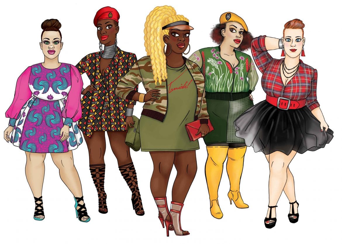 5amazones illustrations Taniabel marque de vêtement femme ronde fashion mode Paris
