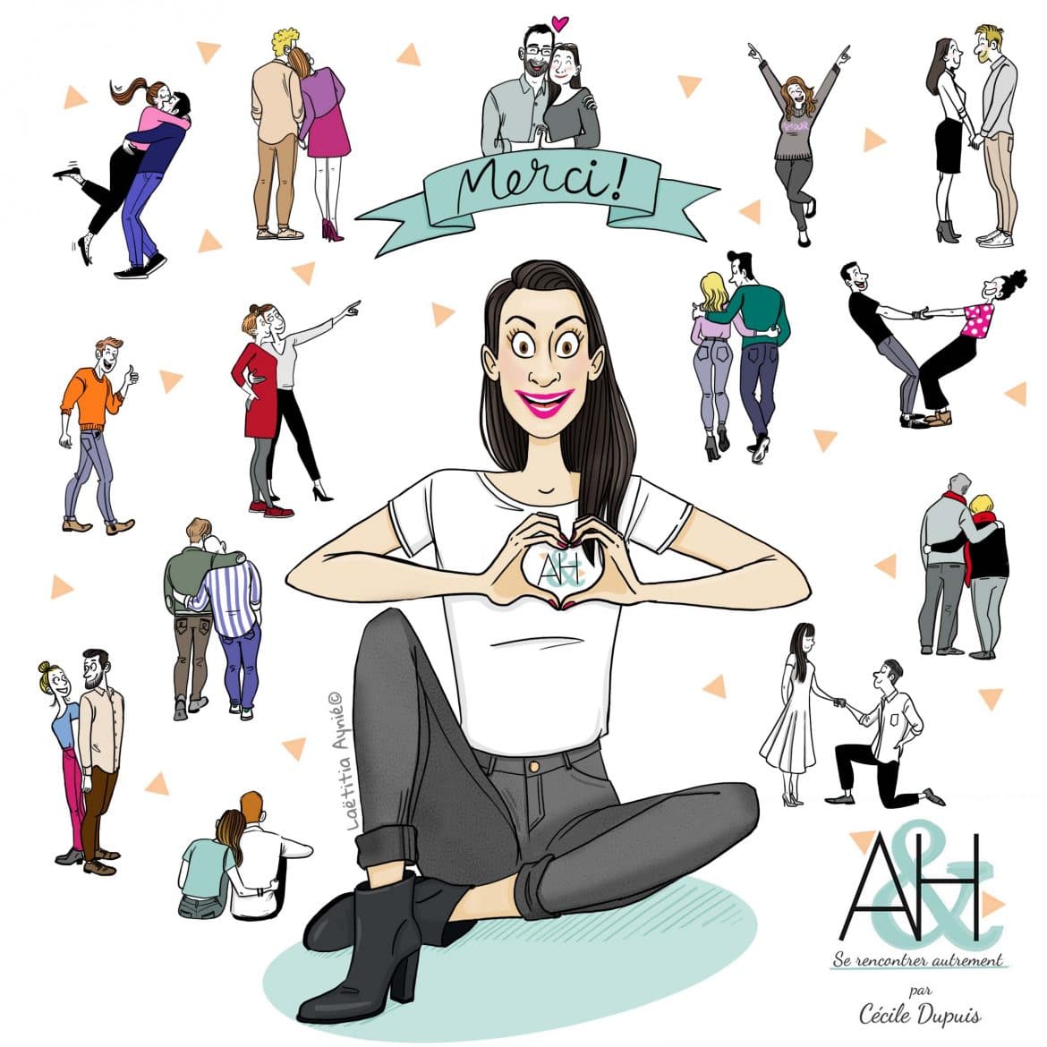 carte de voeux agence A&H rencontres illustration Laetitia Aynié