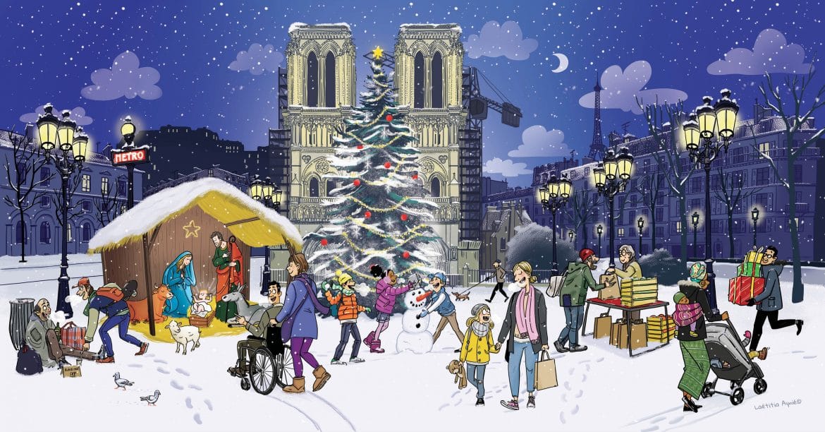Illustration_ND_42x21 fondation notre appel aux dons campagne de fin d 'année 2021 illustration Laetitia Aynié