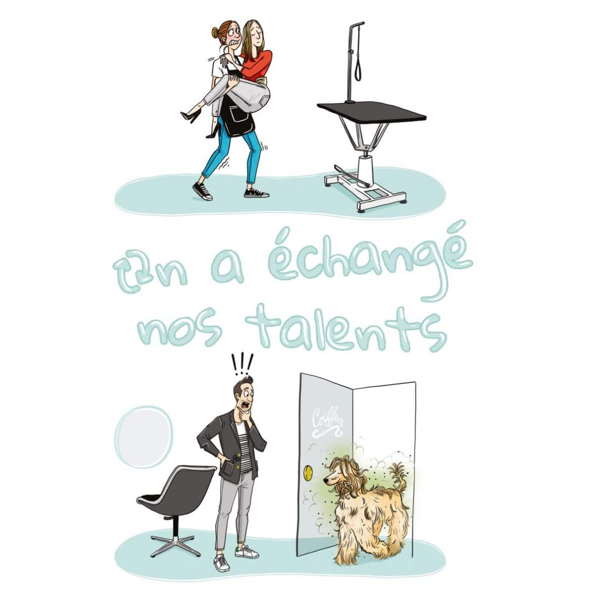 1insta Groom Attitude, toiletteur coiffeur,illustration Laetitia Aynié